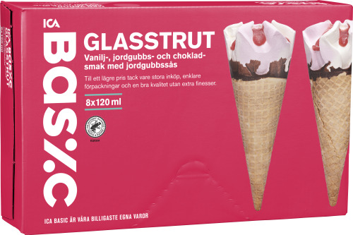 Glasstrut jordgubb