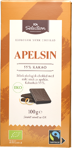 Mörk chokl apelsin